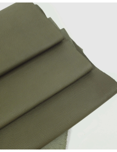 Military Olive Iguana  Embossed Texture Leather