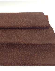 Cambridge Brown Leopard Embossed Texture Bovine Leather 2