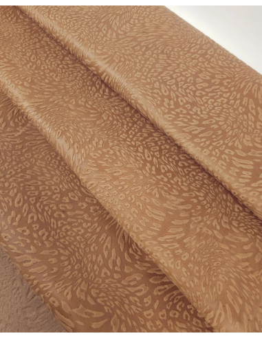 Doe Leopard Embossed Texture Bovine Leather