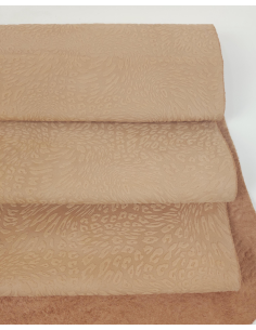 Toasted Almond Leopard Embossed Texture Leather 2