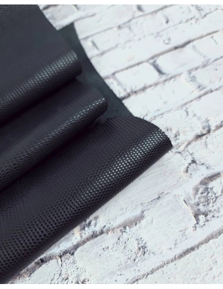 Jet Black Soft Lizzard Embossed Bovine Leather