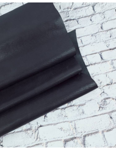 Jet Black Soft Lizzard Embossed Bovine Leather