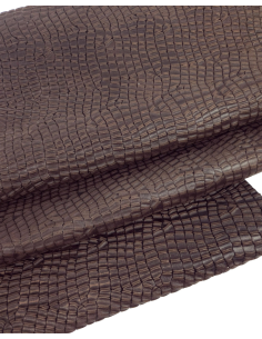 Chestnut Crocodile Alligator Leather Embossed Texture Amazing Relief LFC 2023 2
