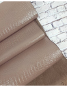 Taupe Gray Patent Tanith Crocodile Printed Leather
