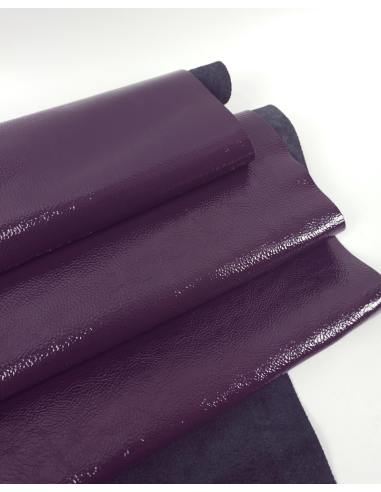 Italian Plum Soft Milled Premium Patent Varnished Leather