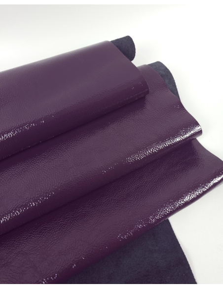 Italian Plum Soft Milled Premium Patent Varnished Leather