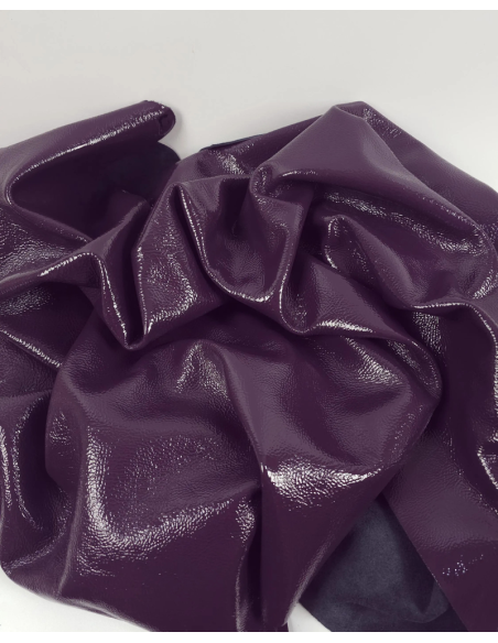 Italian Plum Soft Milled Premium Patent Varnished Leather