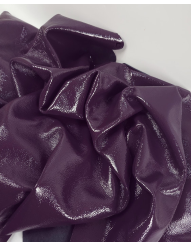 Italian Plum Soft Milled Premium Patent Varnished Leather