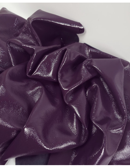 Italian Plum Soft Milled Premium Patent Varnished Leather