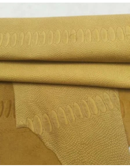 Yelllow Columbus Embossed Amazing Relief Snake 0Z 1904 Leather