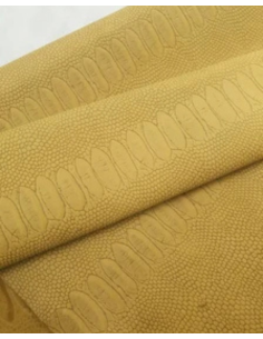 Yelllow Columbus Embossed Amazing Relief Snake 0Z 1904 Leather 2