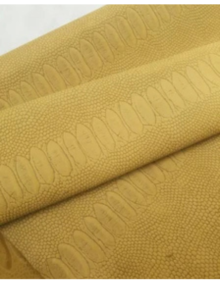 Yelllow Columbus Embossed Amazing Relief Snake 0Z 1904 Leather