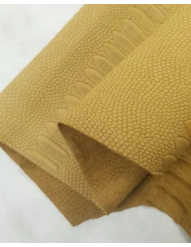Yelllow Columbus Embossed Amazing Relief Snake 0Z 1904 Leather