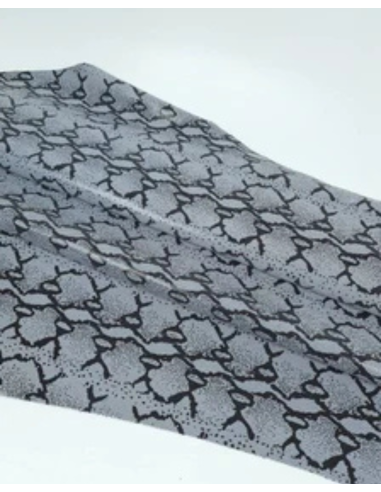 Silver Grey Python Suede Printed Leather 2023