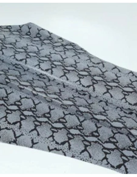 Silver Grey Python Suede Printed Leather 2023