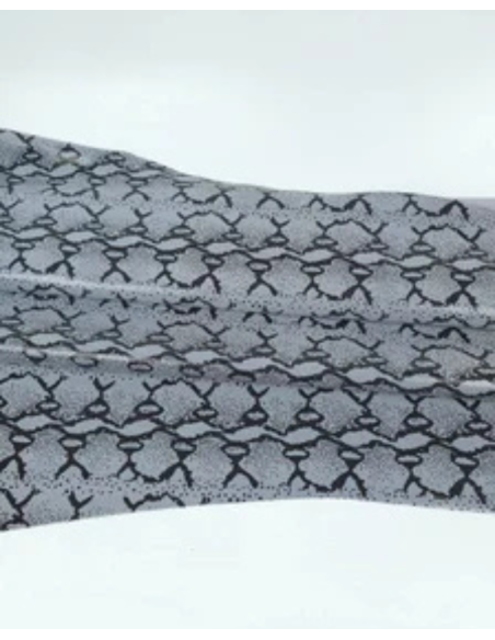 Silver Grey Python Suede Printed Leather 2023