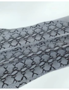 Silver Grey Python Suede Printed Leather 2023
