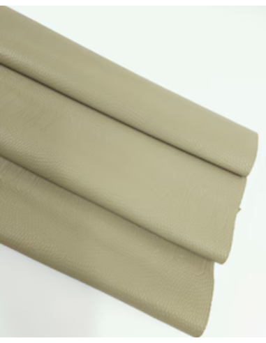 Sage Green Embossed Amazing Relief Snake Calf Leather 0Z 1904