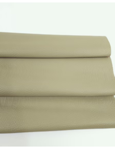Sage Green Embossed Amazing Relief Snake Calf Leather 0Z 1904