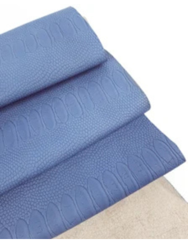 Real Blue Snake Calf Leather Embossed Amazing Relief 0Z 1904