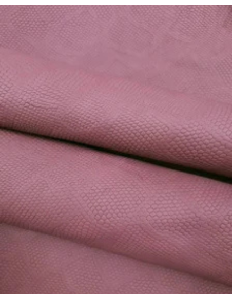 Old Rose Soft Snake 2020 Embossed Cow Leather