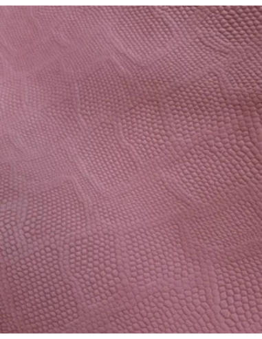 Old Rose Soft Snake 2020 Embossed Cow Leather