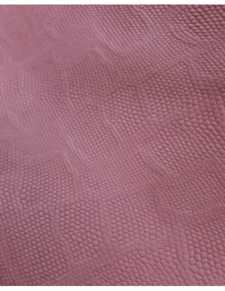 Old Rose Soft Snake 2020 Embossed Cow Leather