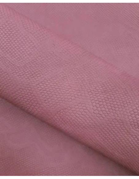 Old Rose Soft Snake 2020 Embossed Cow Leather