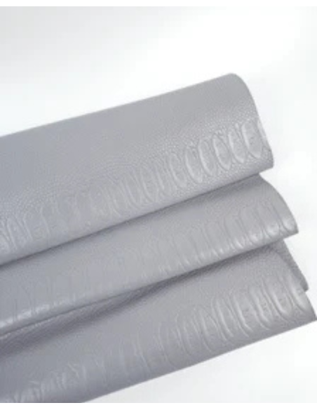 Gray Embossed Amazing Relief Snake Calf Leather 0Z 1904