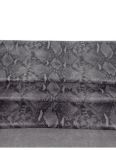 Gray and Black Snaktonics Crackled Snake Pattern Relief Bovine Leather 2