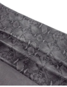 Gray and Black Snaktonics Crackled Snake Pattern Relief Bovine Leather