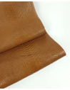 Golden Bronze Anaconda Shiny Patent Leather Embossed Amazing Snake Relief 0Z 1988 Leather