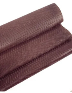 Chocolate Anaconda Embossed Amazing Relief Snake 0Z 1988 Leather