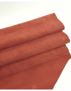 Brick Snake Bee Tales Embossed Suede Leather
