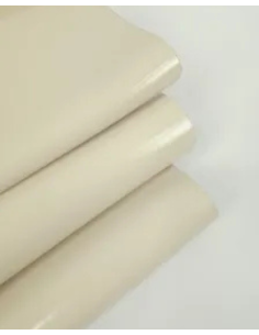 Bleached Sand Michigan Patent Flexible Varnished Calf Leather