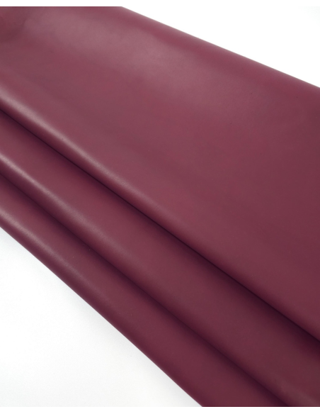 Burgundy Natural Crust Full Grain Calf Skin