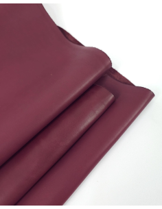 Burgundy Natural Crust Full Grain Calf Skin