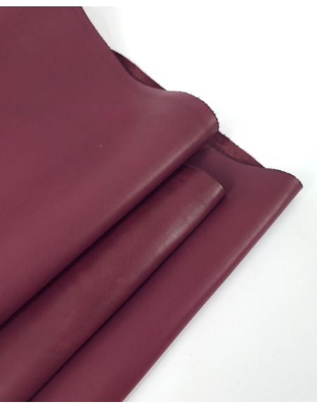 Burgundy Natural Crust Full Grain Calf Skin