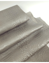 Gray Flannel Crocodile Alligator Calf Leather Embossed Texture Amazing Relief OZ 2018 V2