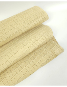 Camomile Crocodile Alligator Calf Leather Embossed Texture Amazing Relief LFC CROCK1
