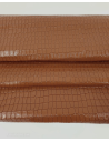 Argan Oil Patent Crocodile Alligator Leather Embossed Texture Amazing Relief Calfskin LFC CROCK1