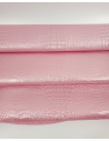 Candy Pink Crocodile Alligator Calf Leather Embossed Texture Amazing Relief OZ 2018 V2