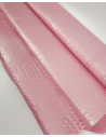 Candy Pink Crocodile Alligator Calf Leather Embossed Texture Amazing Relief OZ 2018 V2