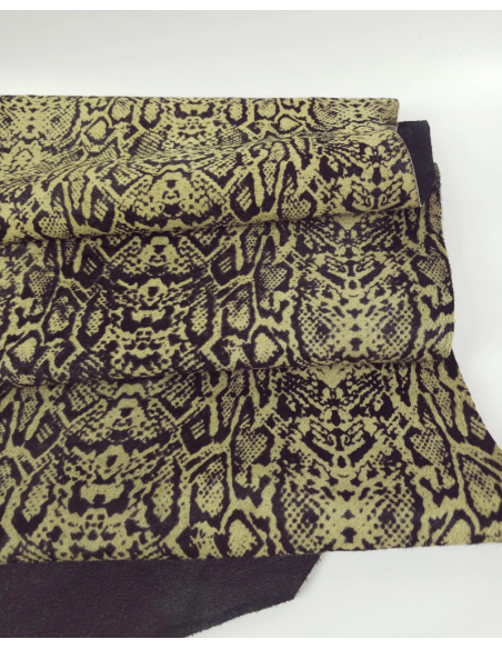 Snake Cavallino Calfskin Hair on Hide (Animal Print)