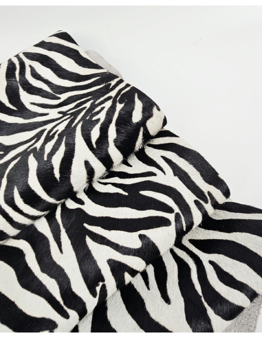 Zebra 26 Cavallino Calfskin Hair on Hide Leather