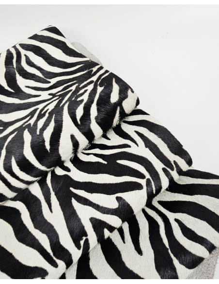 Zebra 26 Cavallino Calfskin Hair on Hide Leather