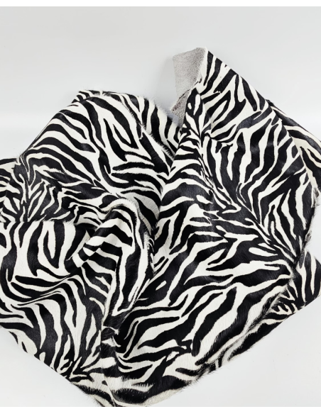 Zebra 26 Cavallino Calfskin Hair on Hide Leather