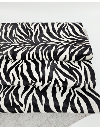Zebra 26 Cavallino Calfskin Hair on Hide Leather