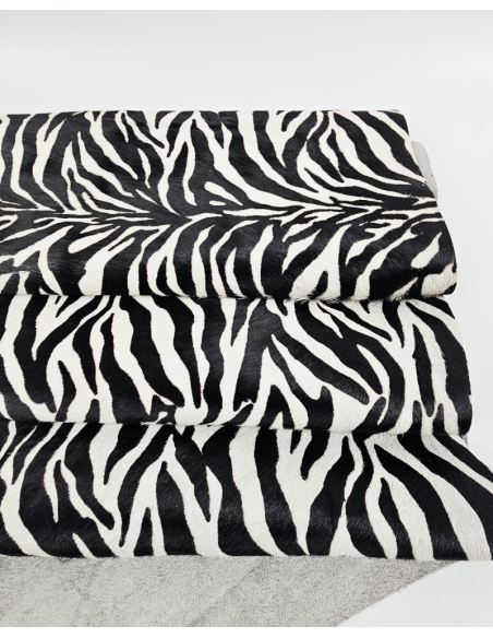 Zebra 26 Cavallino Calfskin Hair on Hide Leather