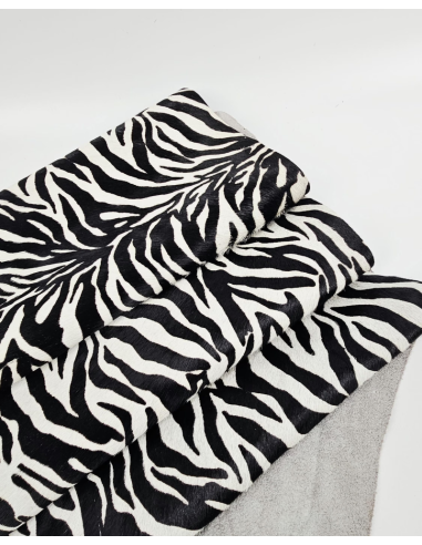 Zebra 26 Cavallino Calfskin Hair on Hide Leather